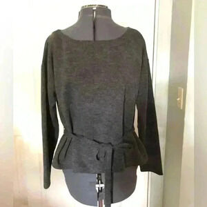 Banana Republic dark gray long sleeve boat neck top LARGE  matching sachet